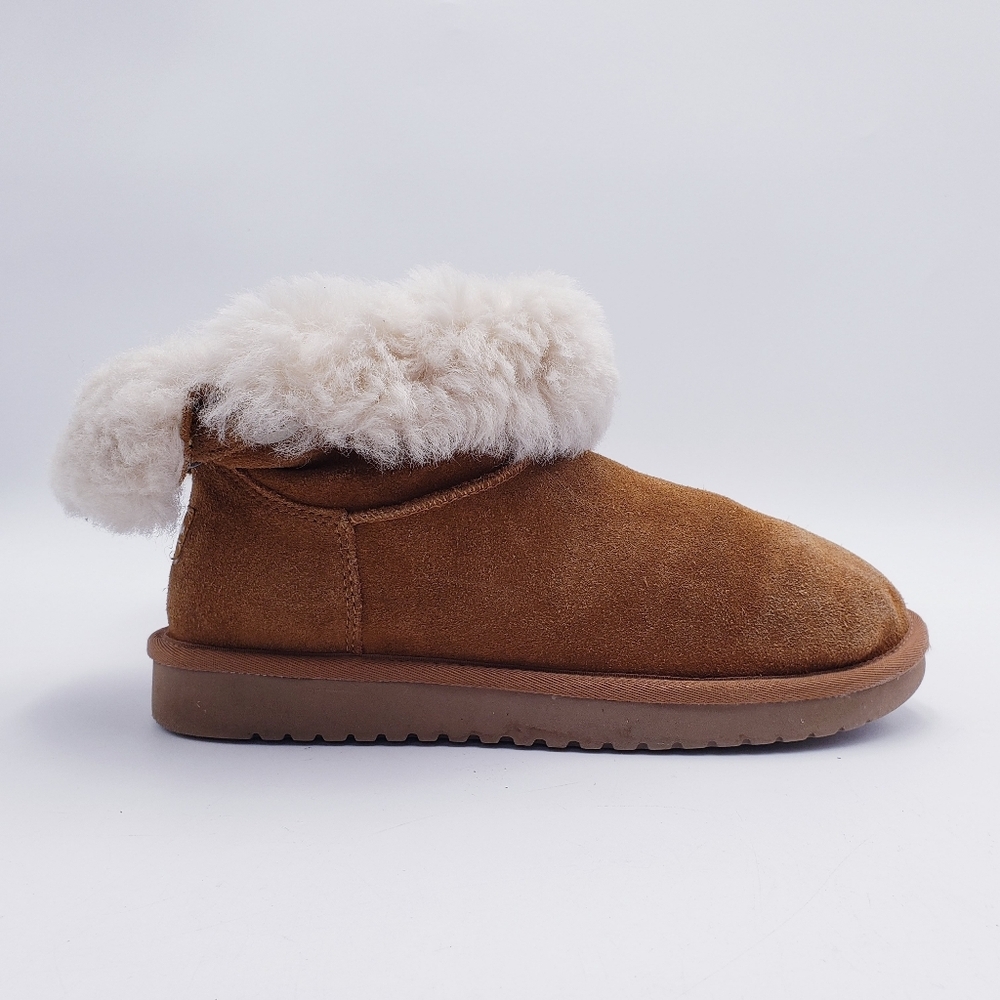 UGG Koolaburra Remley Mini‎ Suede Boots Chestnut 1105809 Women's Size 8